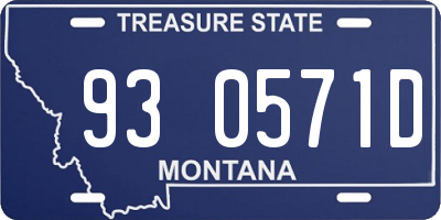 MT license plate 930571D