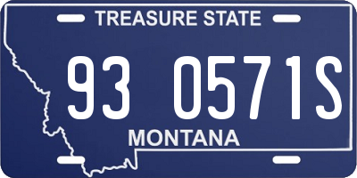 MT license plate 930571S