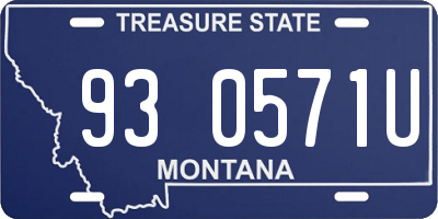 MT license plate 930571U