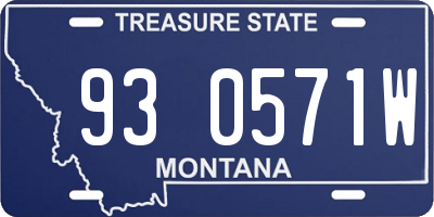 MT license plate 930571W