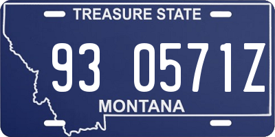 MT license plate 930571Z