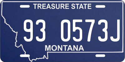 MT license plate 930573J