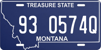 MT license plate 930574Q
