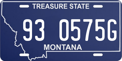 MT license plate 930575G