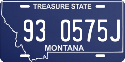 MT license plate 930575J