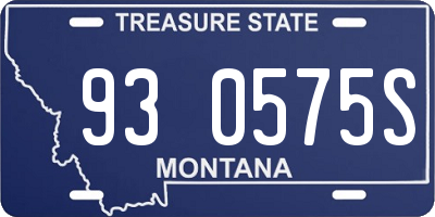 MT license plate 930575S