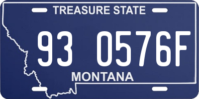 MT license plate 930576F