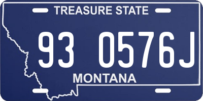 MT license plate 930576J