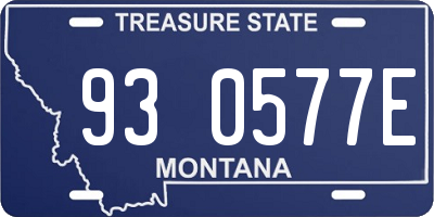 MT license plate 930577E