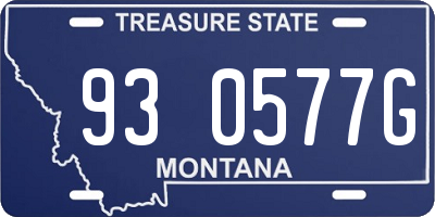 MT license plate 930577G