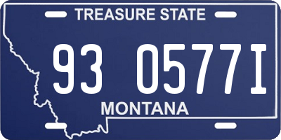 MT license plate 930577I