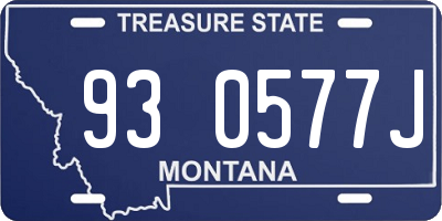 MT license plate 930577J