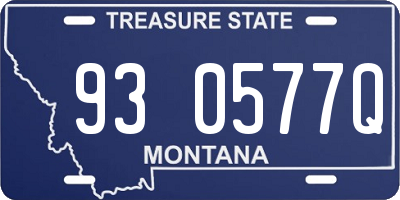 MT license plate 930577Q