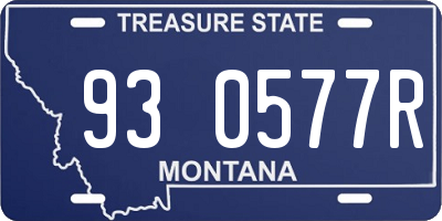 MT license plate 930577R