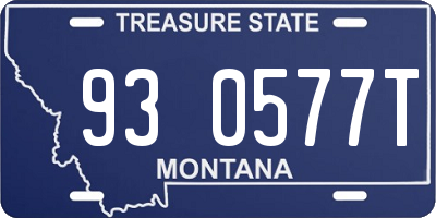 MT license plate 930577T