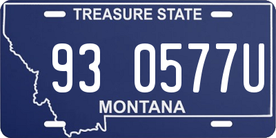 MT license plate 930577U