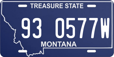 MT license plate 930577W