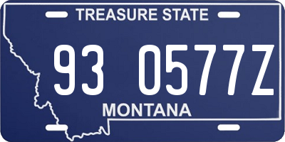 MT license plate 930577Z