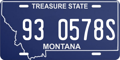 MT license plate 930578S