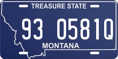 MT license plate 930581Q