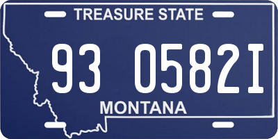 MT license plate 930582I