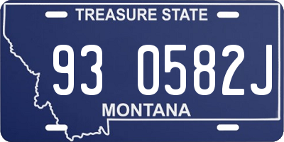 MT license plate 930582J