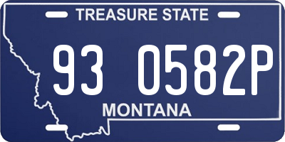 MT license plate 930582P
