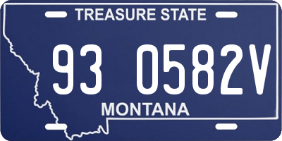 MT license plate 930582V