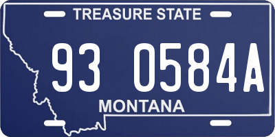 MT license plate 930584A