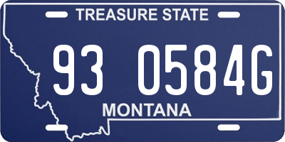 MT license plate 930584G