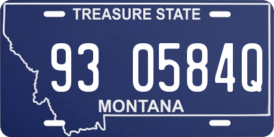 MT license plate 930584Q
