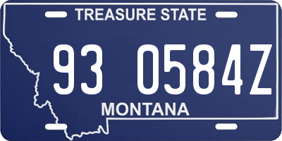 MT license plate 930584Z