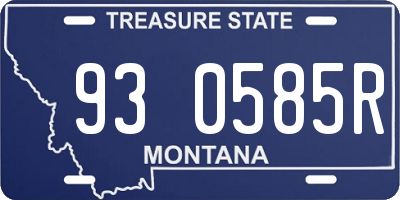 MT license plate 930585R
