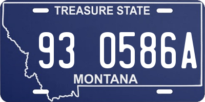 MT license plate 930586A