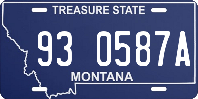 MT license plate 930587A