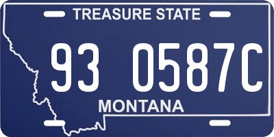 MT license plate 930587C