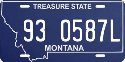 MT license plate 930587L
