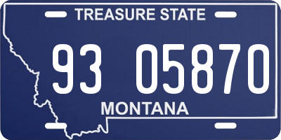 MT license plate 930587O
