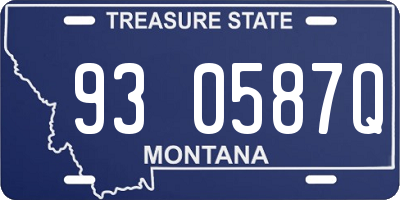 MT license plate 930587Q