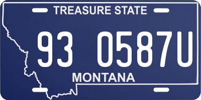 MT license plate 930587U