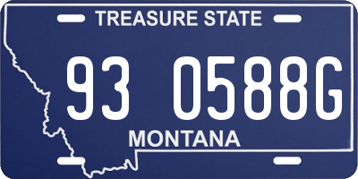 MT license plate 930588G