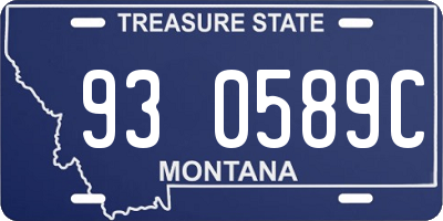 MT license plate 930589C