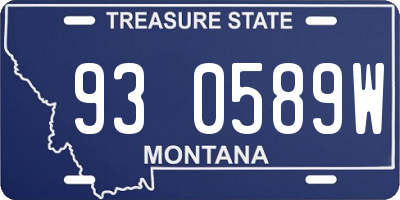 MT license plate 930589W