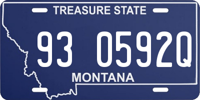MT license plate 930592Q