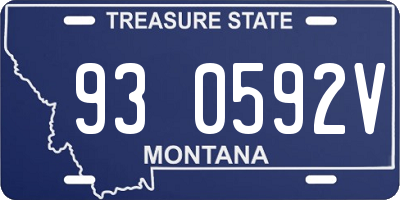 MT license plate 930592V