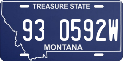 MT license plate 930592W