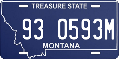 MT license plate 930593M