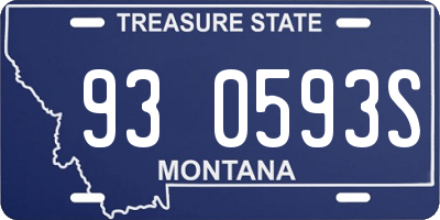 MT license plate 930593S