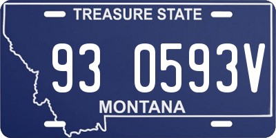 MT license plate 930593V