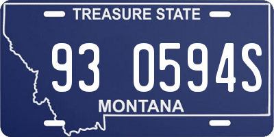 MT license plate 930594S